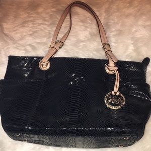 Michael Kors snake skin purse like new